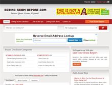 Tablet Screenshot of dating-scam-report.com